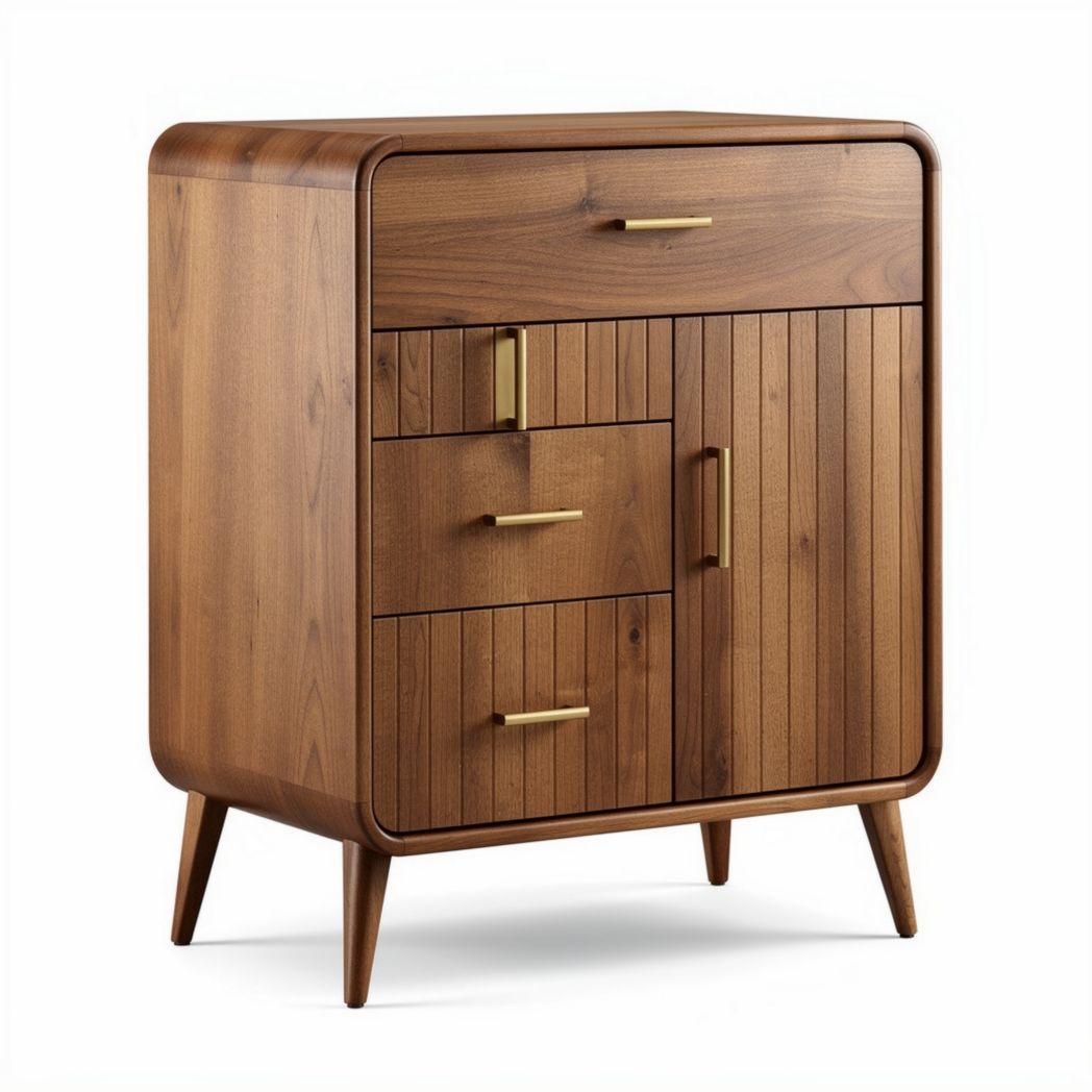 Buffet en bois de chêne avec tiroirs et portes mesurant 60 x 45 x 80cm