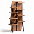 Étagère en bois foncé avec six étagères de rangement dimensions 60 x 30 x 150cm