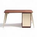 Bureau en bois de noyer avec rangement intégré 120 x 60 x 75cm