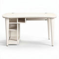 Table de travail blanche avec étagères de rangement dimensions 120 x 60 x 75cm