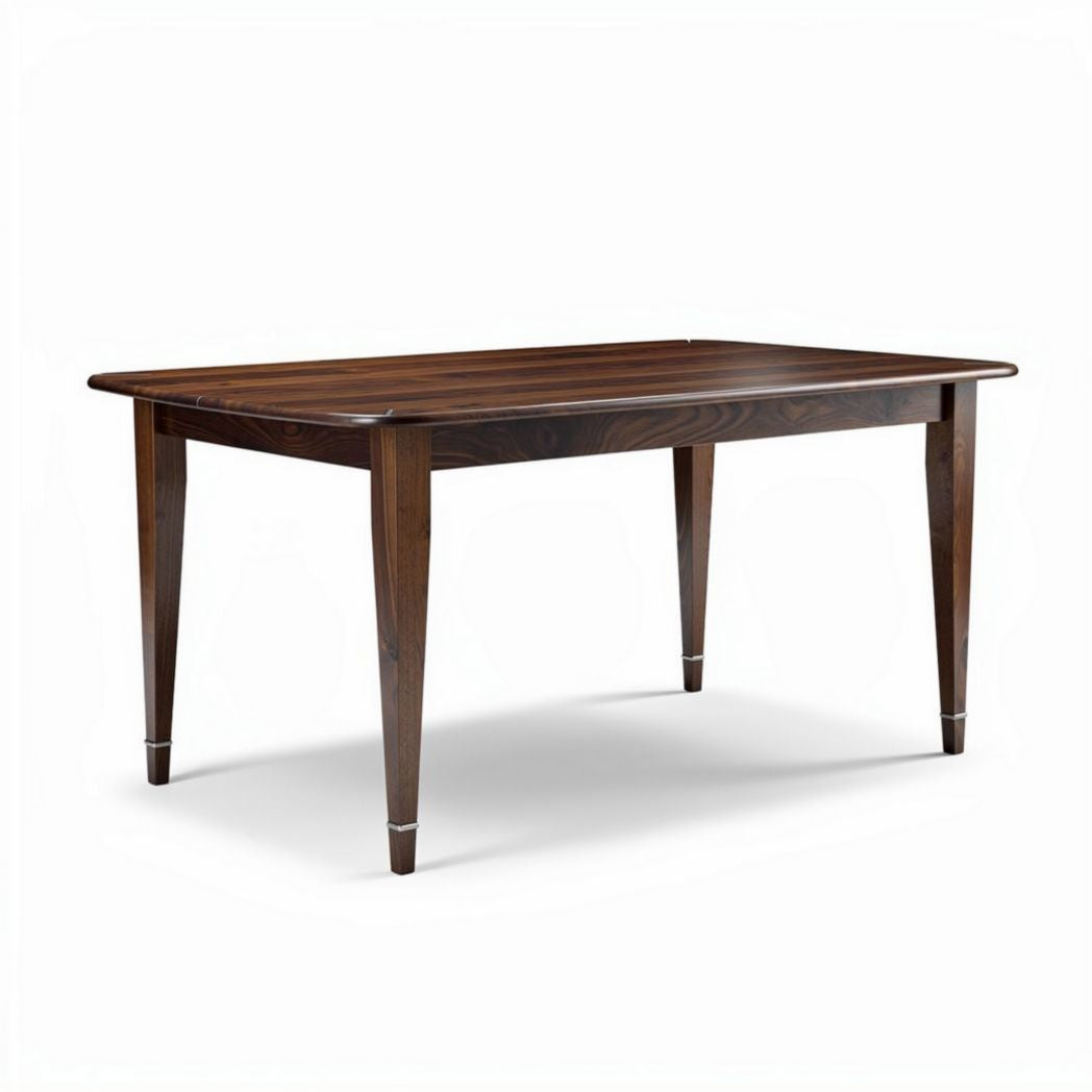 Table rectangulaire en bois sombre pour salle à manger 150 x 90 x 75cm